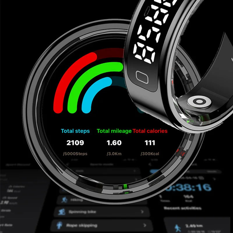 R11C Smart Ring — Monitor de Salud con Pantalla LED | Unisex