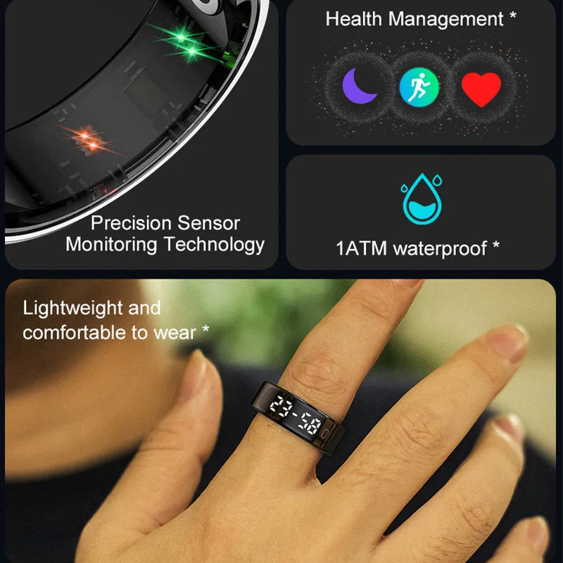 R11C Smart Ring — Monitor de Salud con Pantalla LED | Unisex